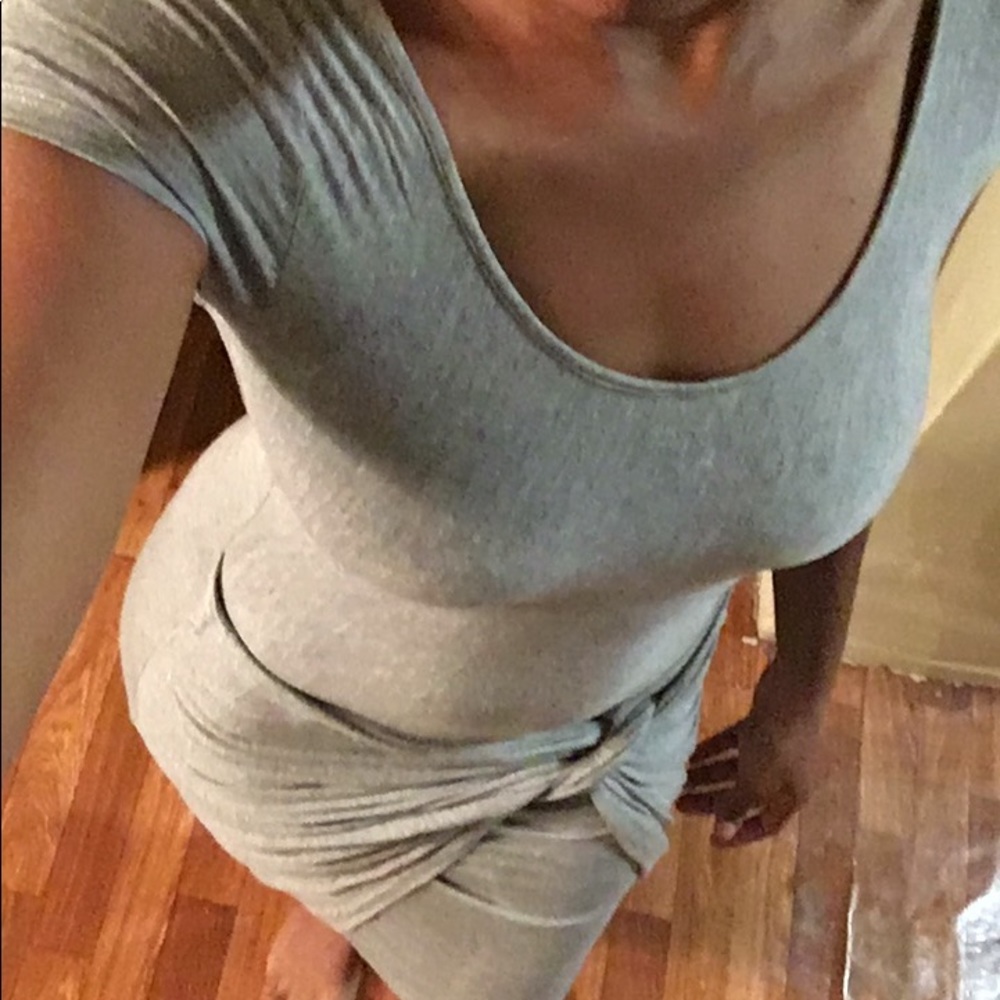 A grey sexy dress